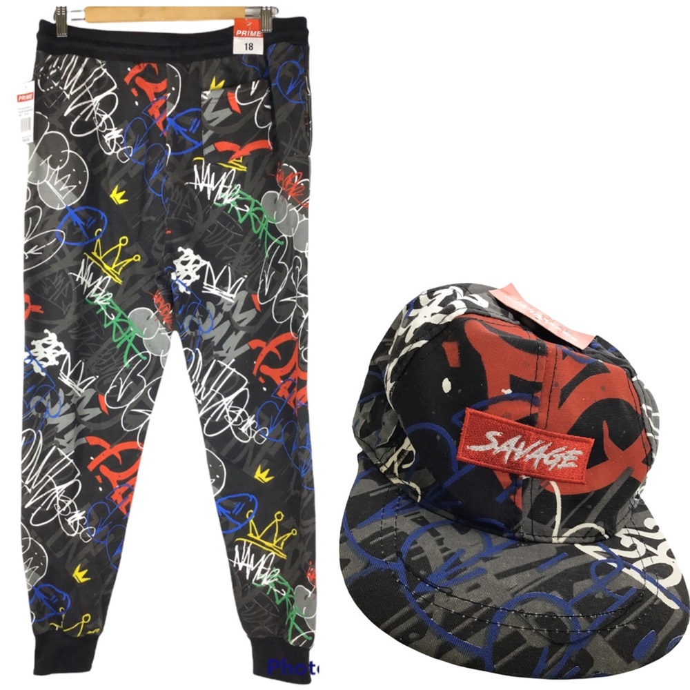 💙 SAVAGE 2-pc Set Jogger w/SnapBack Hat